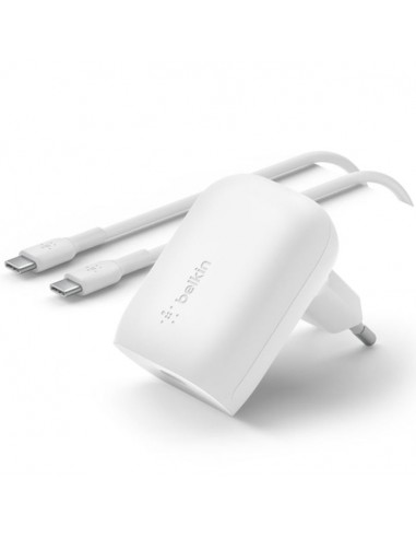 Chargeur Rapide Belkin USB-C 30W - Blanc | Rechargez vos appareils rapidement