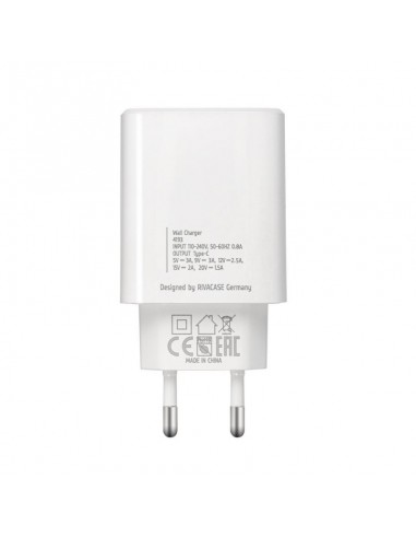 Chargeur Secteur RIVACASE 30W USB-C - Charge...