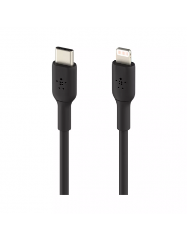 Câble Lightning vers USB-C Belkin 1m - Noir|Charge rapide certifiée MFi