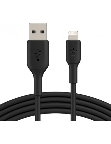 Cable Lightning Vers USB-A Belkin 1m (Pack de 2) - Noir- Charge rapide