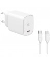 Chargeur Rapide KSIX USB-C 20W + Cable USB-C - Blanc