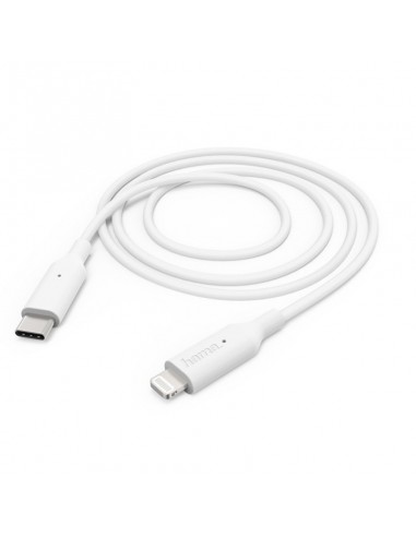 Cable USB-C Vers Lightning Hama 1M - Blanc | Charge Rapide