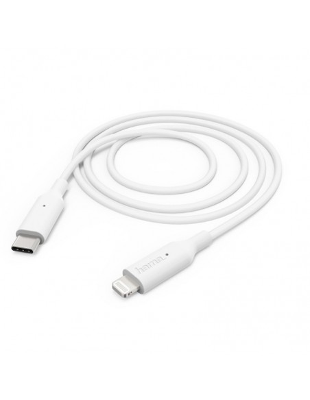 Cable USB-C Vers Lightning Hama 1M - Blanc