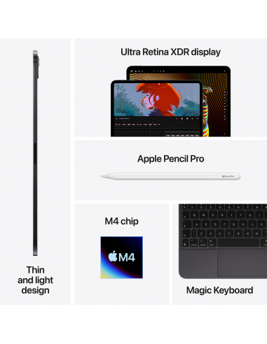 iPad Pro 13" M4 WiFi 256GB with standard glass-...