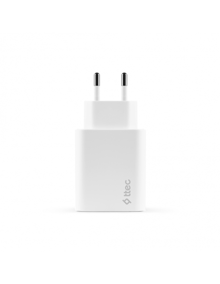 Smart Chargeur Rapide Secteur TTEC USB-C / USB-A 32W - Blanc