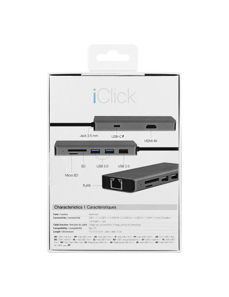 Hub  USB-C T'nB 9 en 1 Aluminum