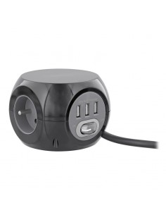 Multiprises Secteur T'nb 2 en 1 - Black
