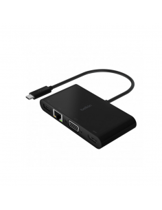 Adaptateur USB-C Belkin Vers Multiport Ethernet/USB-A 3.0/ VGA/HDMI 4K 2