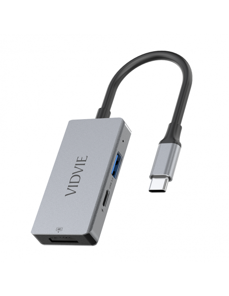Hub Type-c VIDVIE 3 en 1 Dark Grey