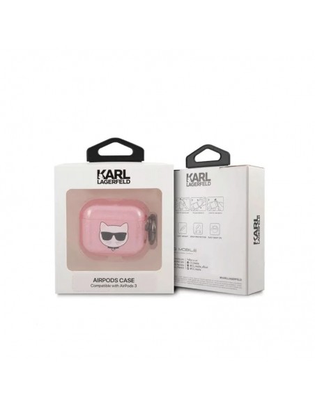 Etui Karl Lagerfeld Pour AirPods 3 - Pink à Paillettes