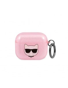 Etui Karl Lagerfeld Pour AirPods 3 - Pink à Paillettes