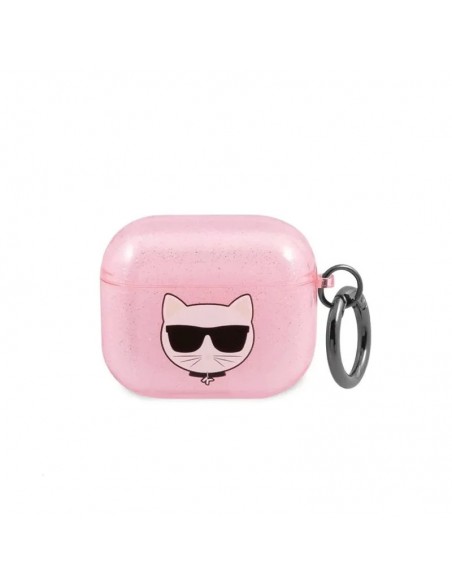 Etui Karl Lagerfeld Pour AirPods 3 - Pink à Paillettes Etui Karl Lagerfeld Pour AirPods 3 - Pink à Paillettes