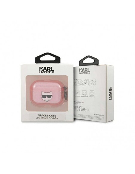 Etui Karl Lagerfeld Pour AirPods Pro - Pink à Paillettes