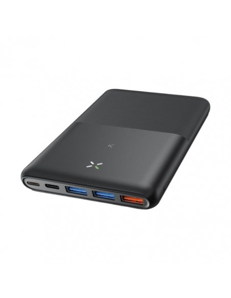 Power Bank KSIX Ultra Slim 20000 mAh 22W avec câble USB-C Noir