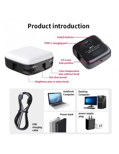 Lampe à Selfie Portable vidéo LED Appareil Photo