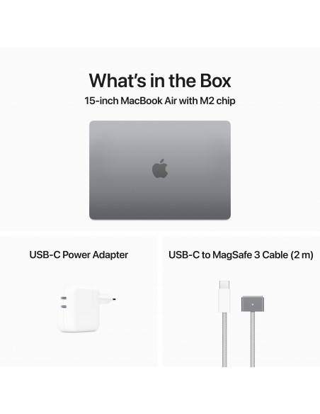 MacBook Air 15" Apple M2 CPU 8C GPU 10C SSD 256Go Occ - Space Grey