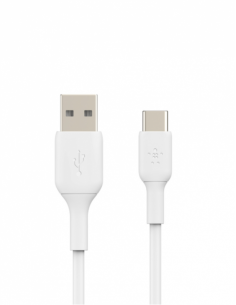 CABLE BOOSTCHARGE USB-A VERS USB-C 1M, blanc