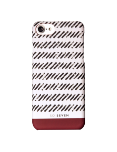 COQUE ARTY + TRAITS BORDEAUX SO SEVEN IPHONE 6/6S/7/8