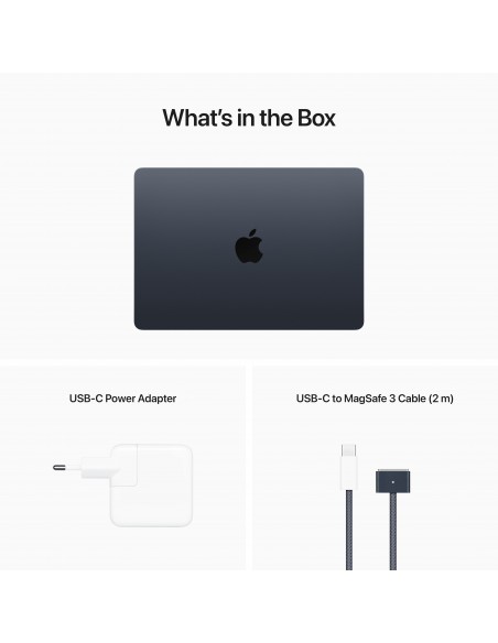 MacBook Air 13" Apple M2 CPU 8C GPU 8C 16GB SSD 256Go - Midnight