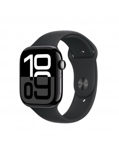 Apple Watch Series 10 GPS 46mm Jet Black Aluminium Case with Black Sport Band M/L