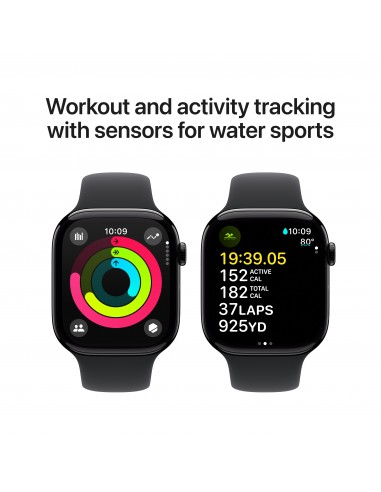 Apple Watch S10 GPS 46mm Jet Black Al Case With...