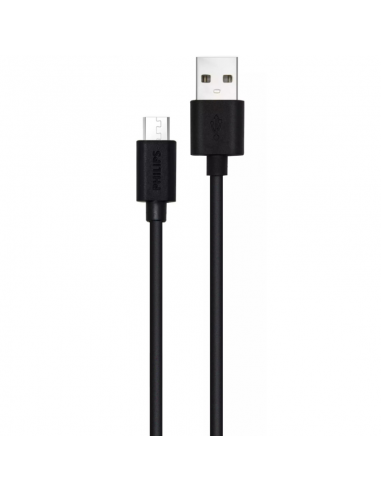 Cable USB-A Vers Micro USB PHILIPS 1.2M - Black