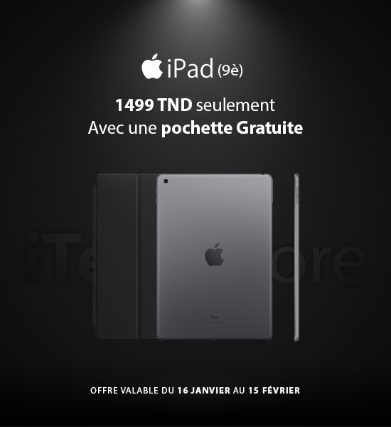 iPad Wi-Fi 9th generation 64Go - Space Gray chez iTech Store Revendeur  Agréé Apple Tunisie